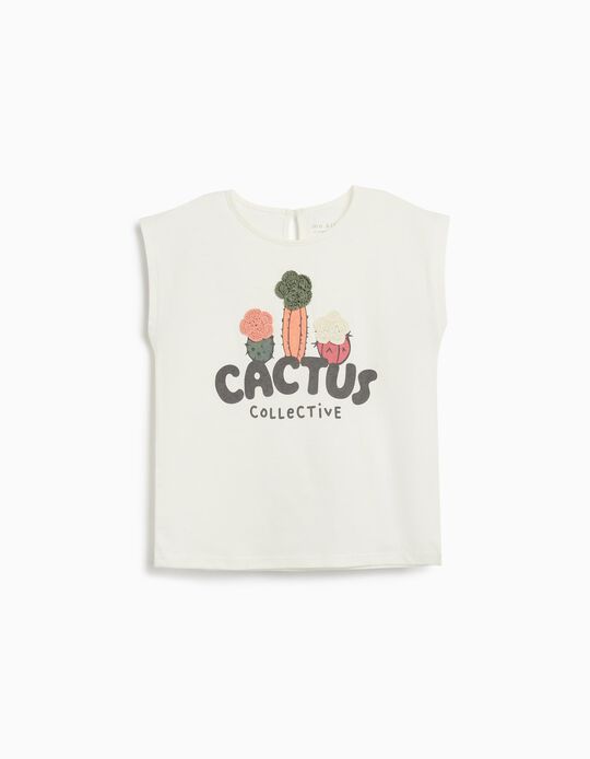 Comprar Online T-shirt sem Mangas, Menina, Branco