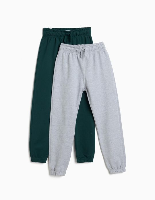 Comprar Online Pack 2 Joggers de Felpa, Menino, Cinzento Claro
