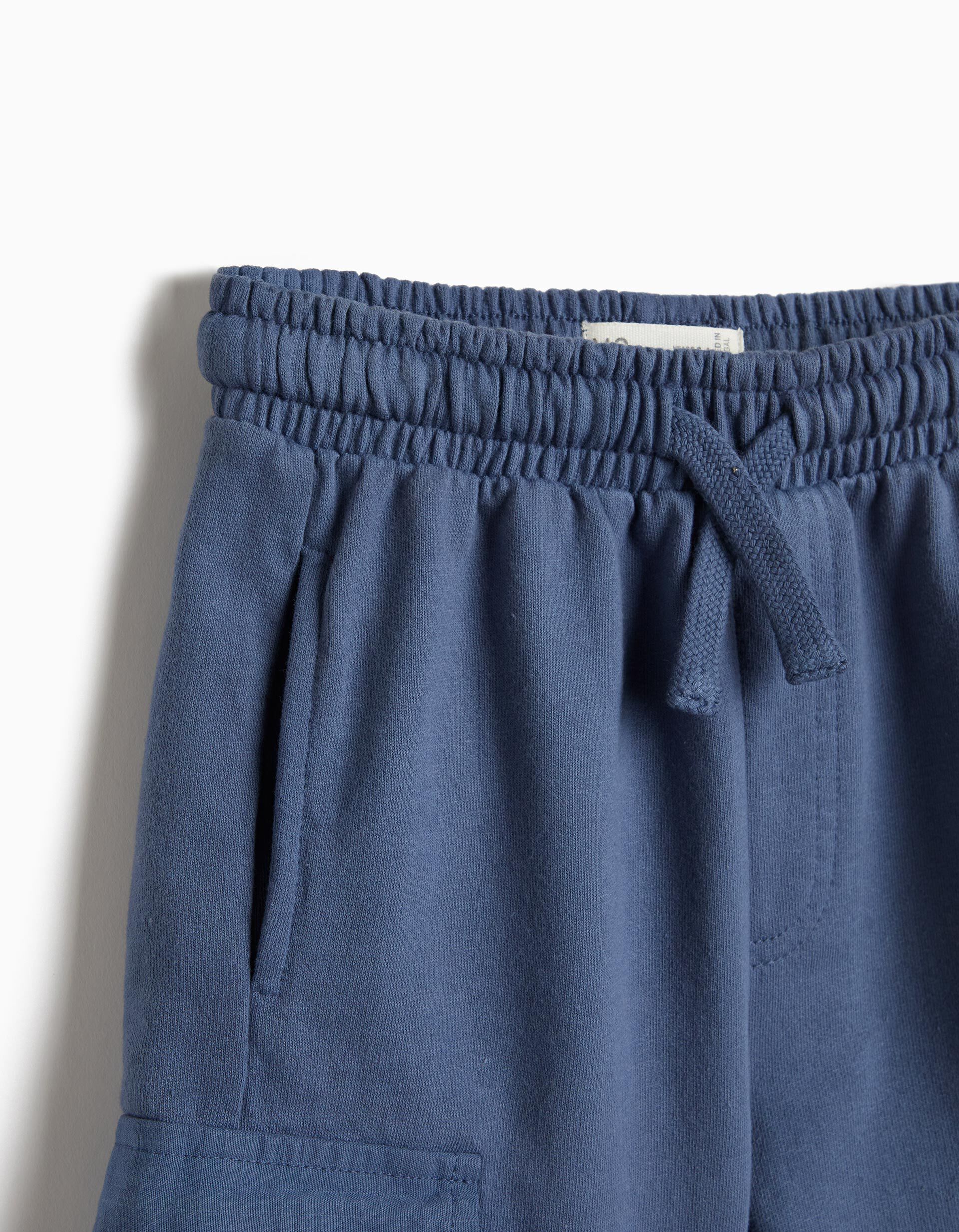 Comprar Online Cal&ccedil;&otilde;es De Felpa Cargo, Menino, Azul Escuro