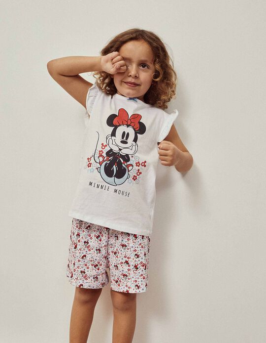 Pijama para Menina 'Fun Minnie', Branco/Rosa