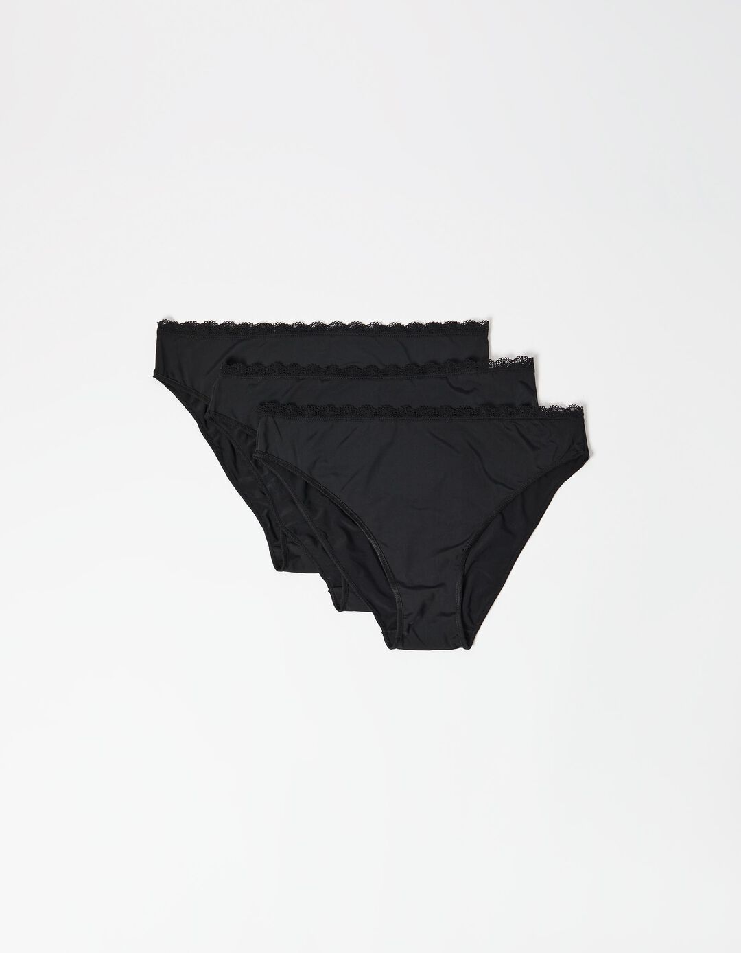 Pack 3 Cuecas de Microfibra, Mulher, Preto