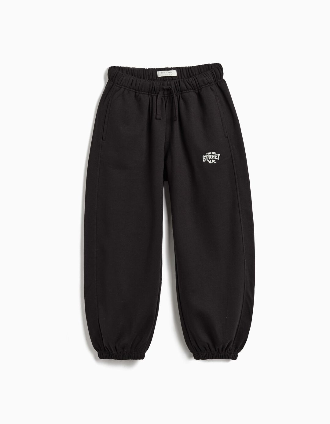 Calças de Jogger 'Baggy', Menino, Preto 