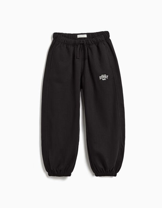 Comprar Online Calças de Jogger 'Baggy', Menino, Preto 