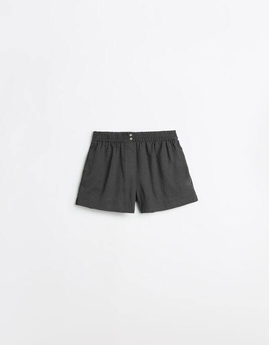 Comprar Online Cal&ccedil;&otilde;es com Linho, Mulher, Cinzento Escuro