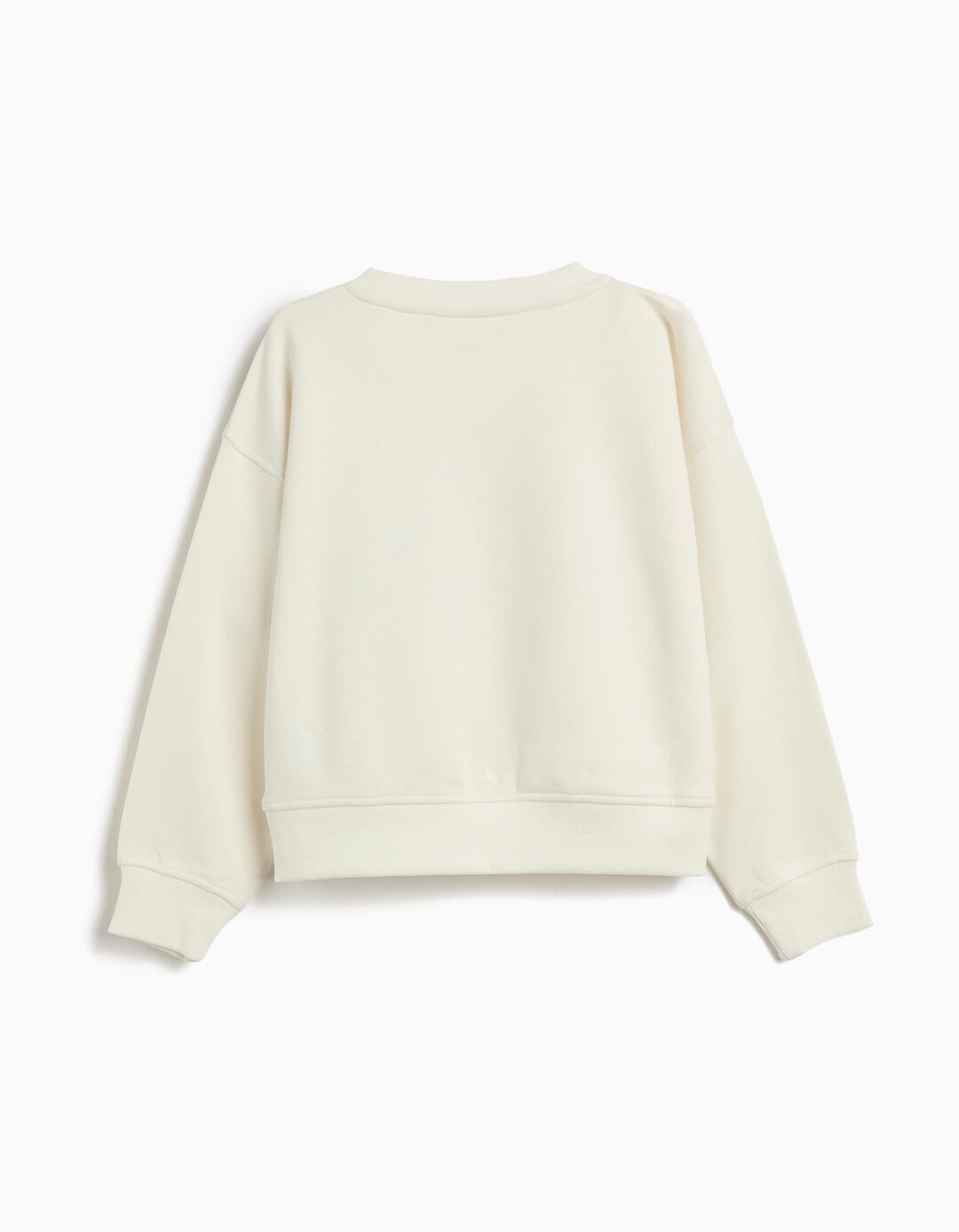 Sweatshirt de Felpa, Menina, Branco