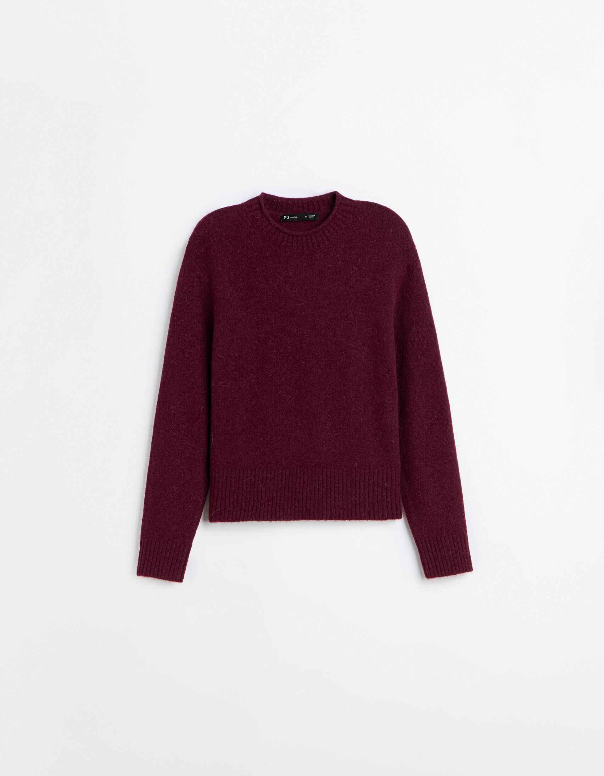 Comprar Online Camisola Em Mistura De L&atilde; E Alpaca, Mulher, Vermelho Escuro