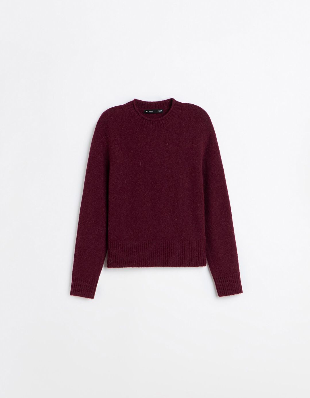 Camisola Em Mistura De L&atilde; E Alpaca, Mulher, Vermelho Escuro