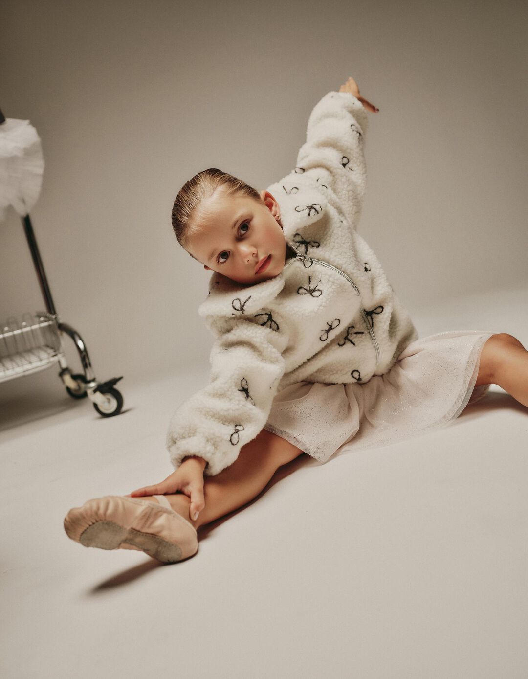 Casaco de Sherpa, Menina, Branco