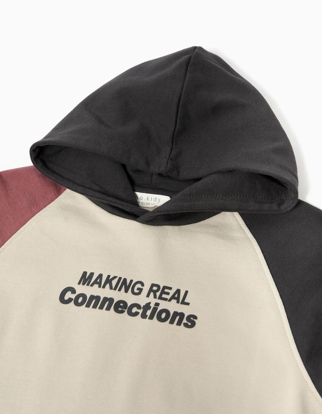 Sweatshirt de Felpa Capuz, Menino, Cinzento Escuro