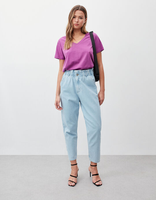 Comprar Online V-neck T-shirt, Woman, Dark Purple