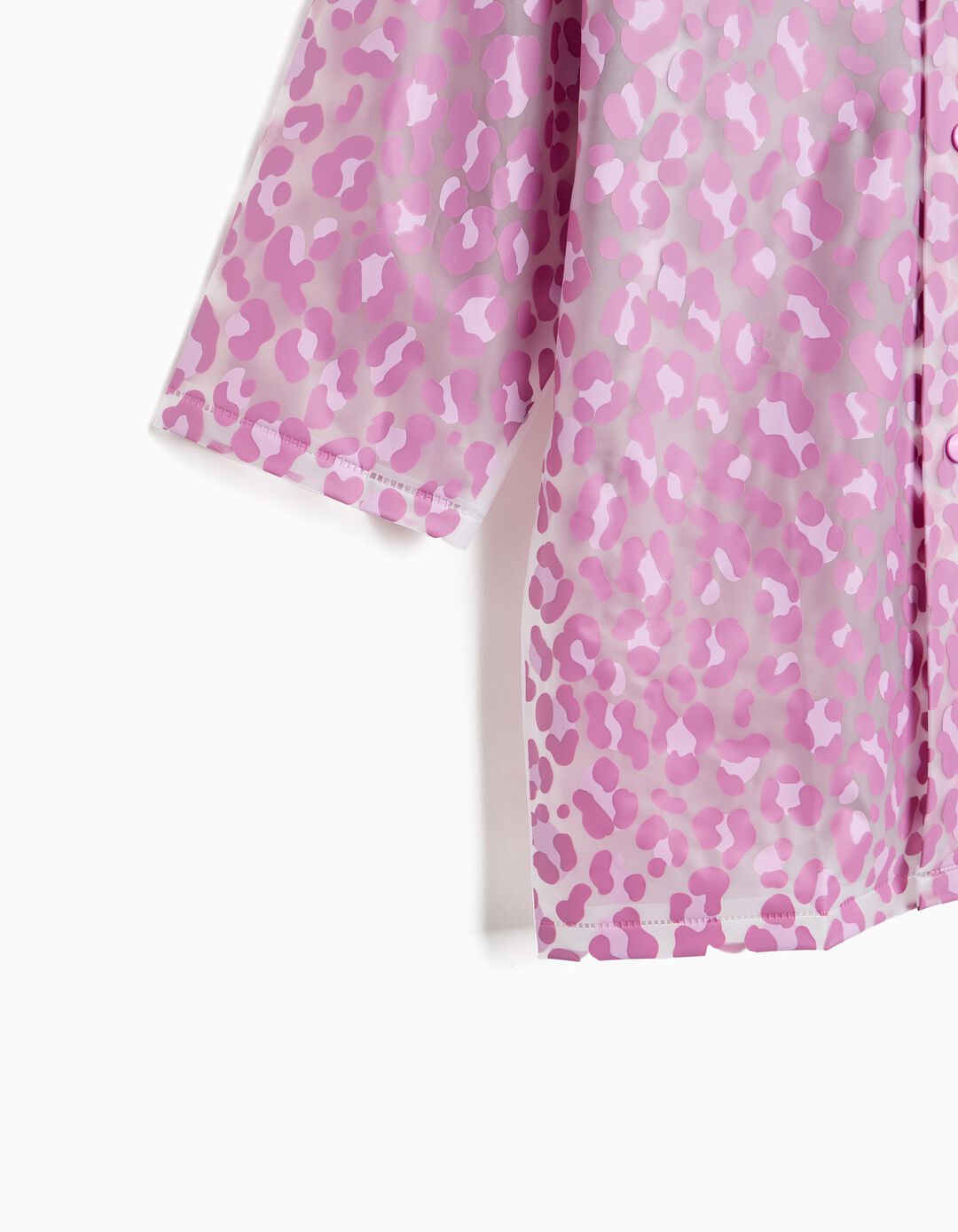 Capa De Chuva Animal Print, Menina, Rosa