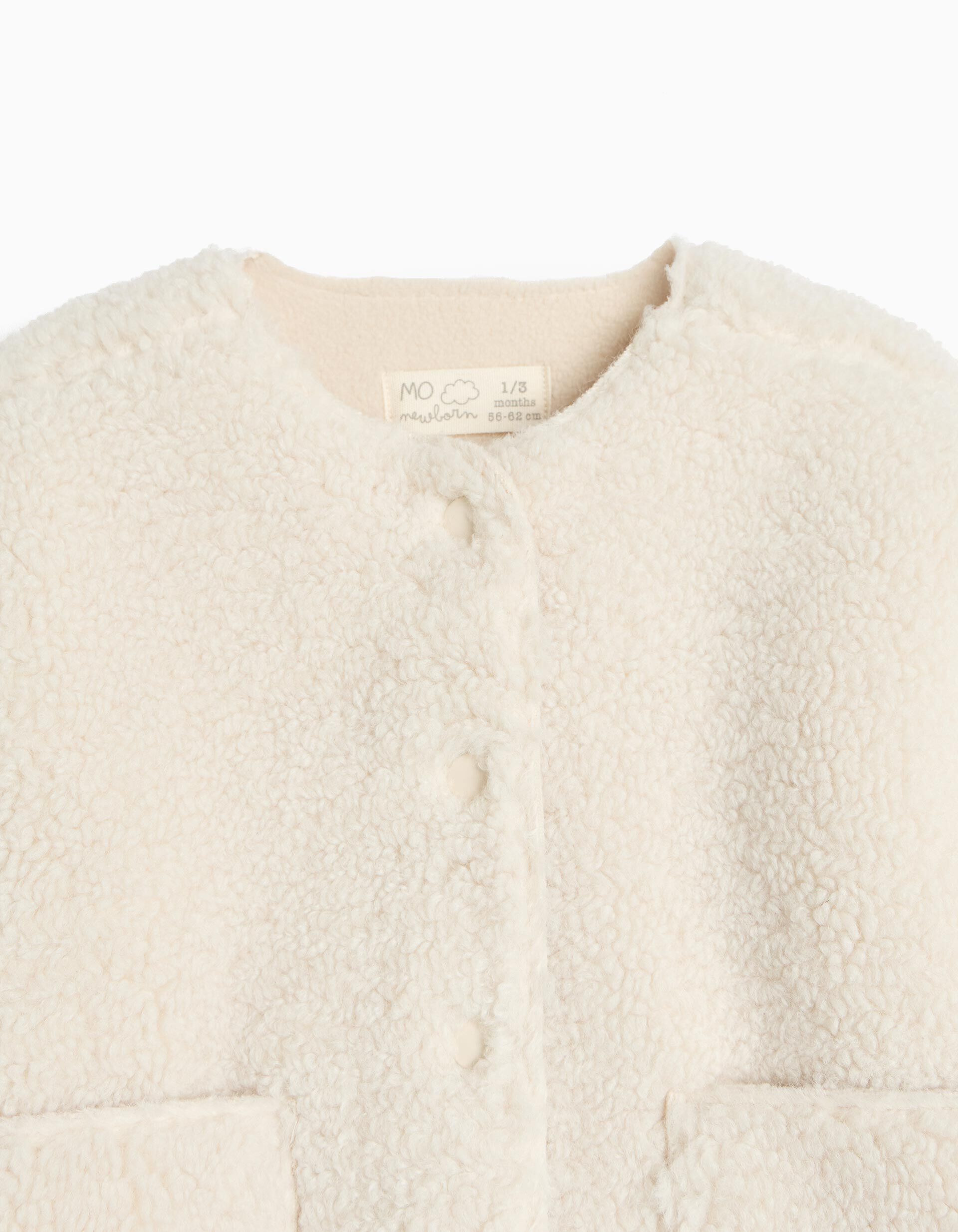 Comprar Online Casaco De Sherpa, Rec&eacute;m-Nascido, Cru