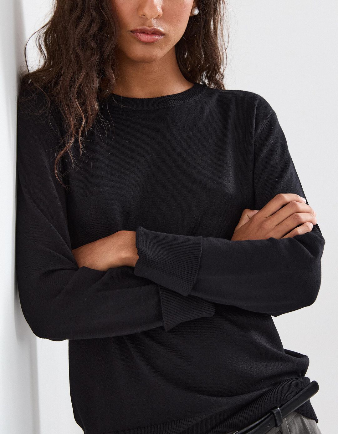 Camisola de Malha, Mulher, Preto