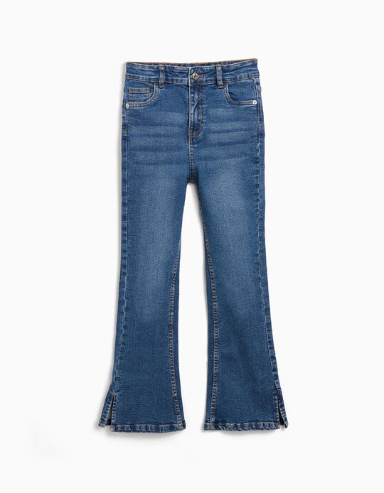Comprar Online Calças de Ganga Flare, Menina, Azul 