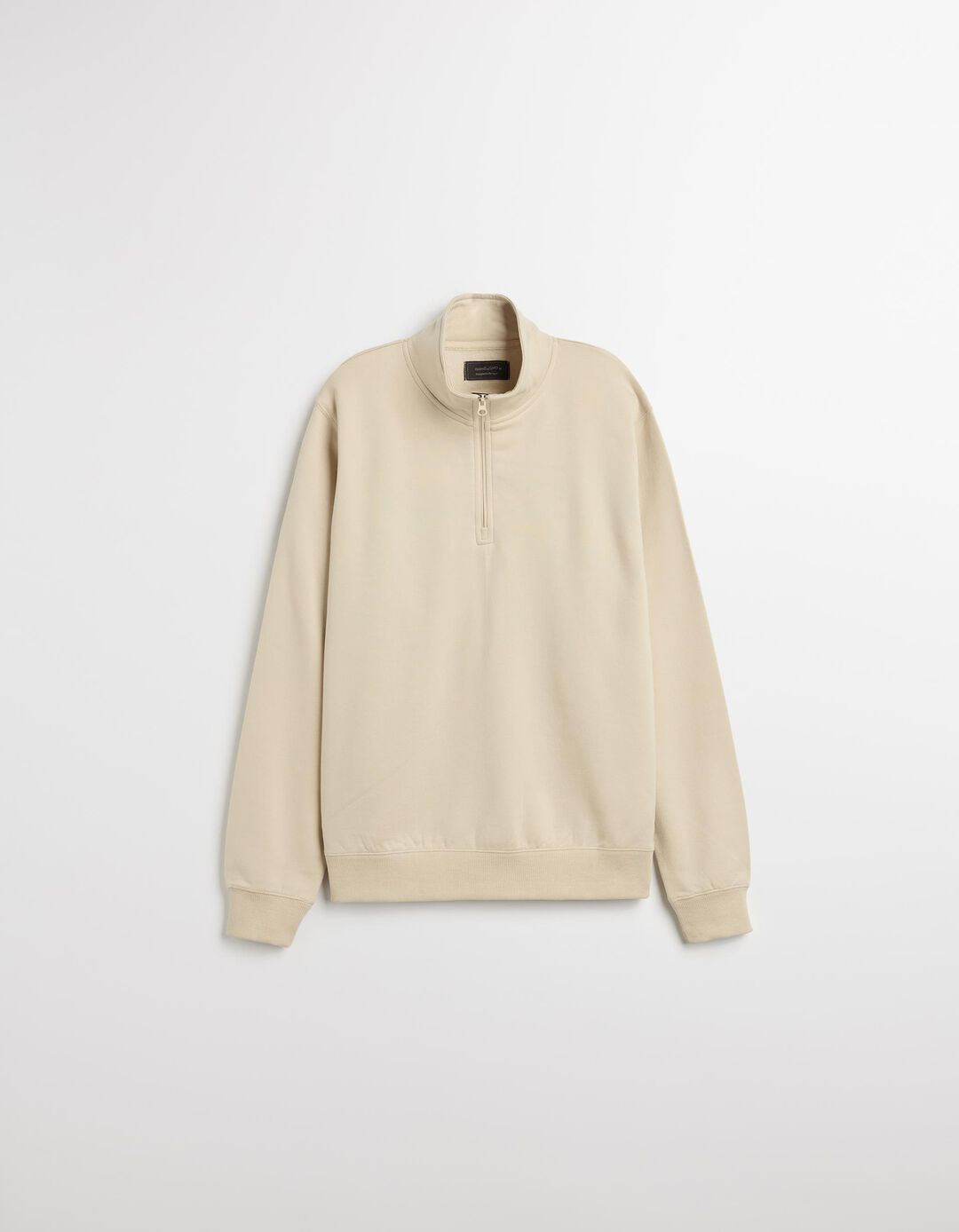 Sweatshirt com Fecho, Homem, Bege Claro
