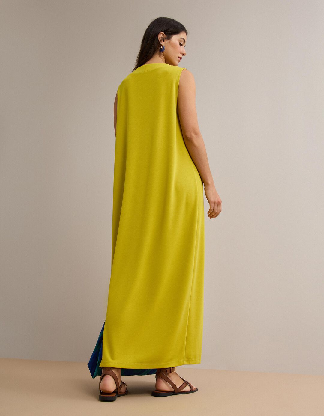 Vestido Comprido, Mulher, Amarelo