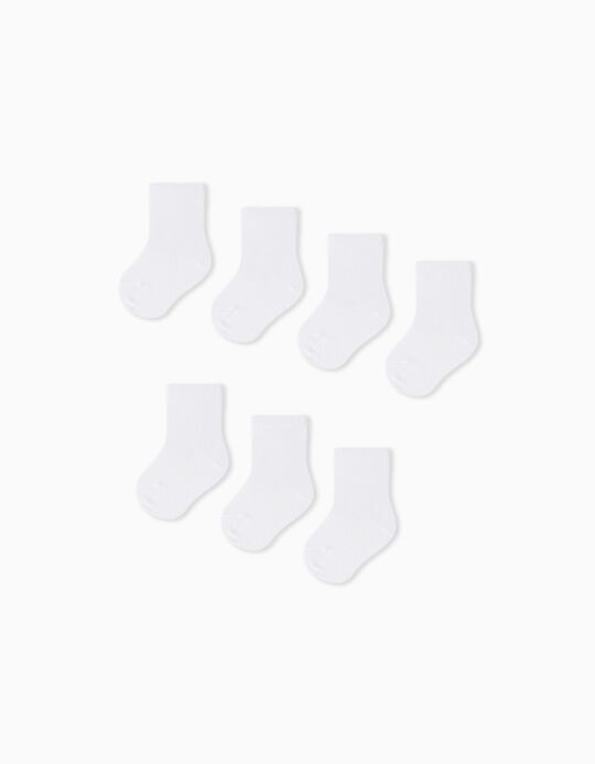 Comprar Online 7 Pairs of Socks Pack, Baby Girls, White