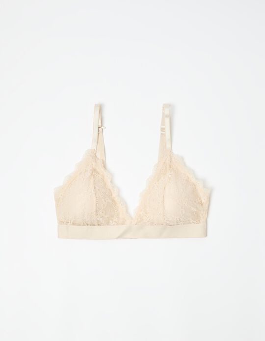 Comprar Online Bralette com Renda, Mulher, Bege Claro