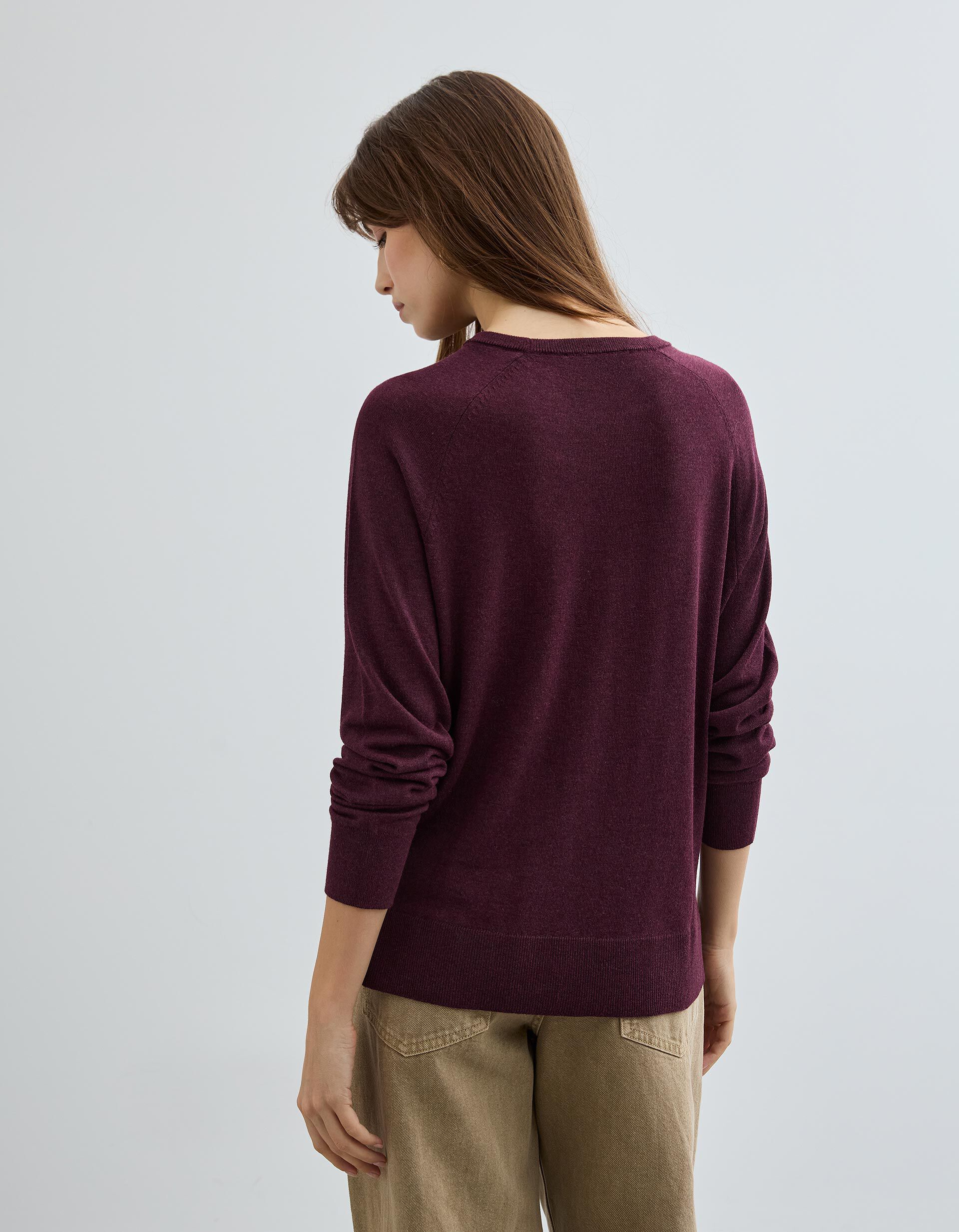 Comprar Online Camisola com Caxemira, Mulher, Vermelho Escuro