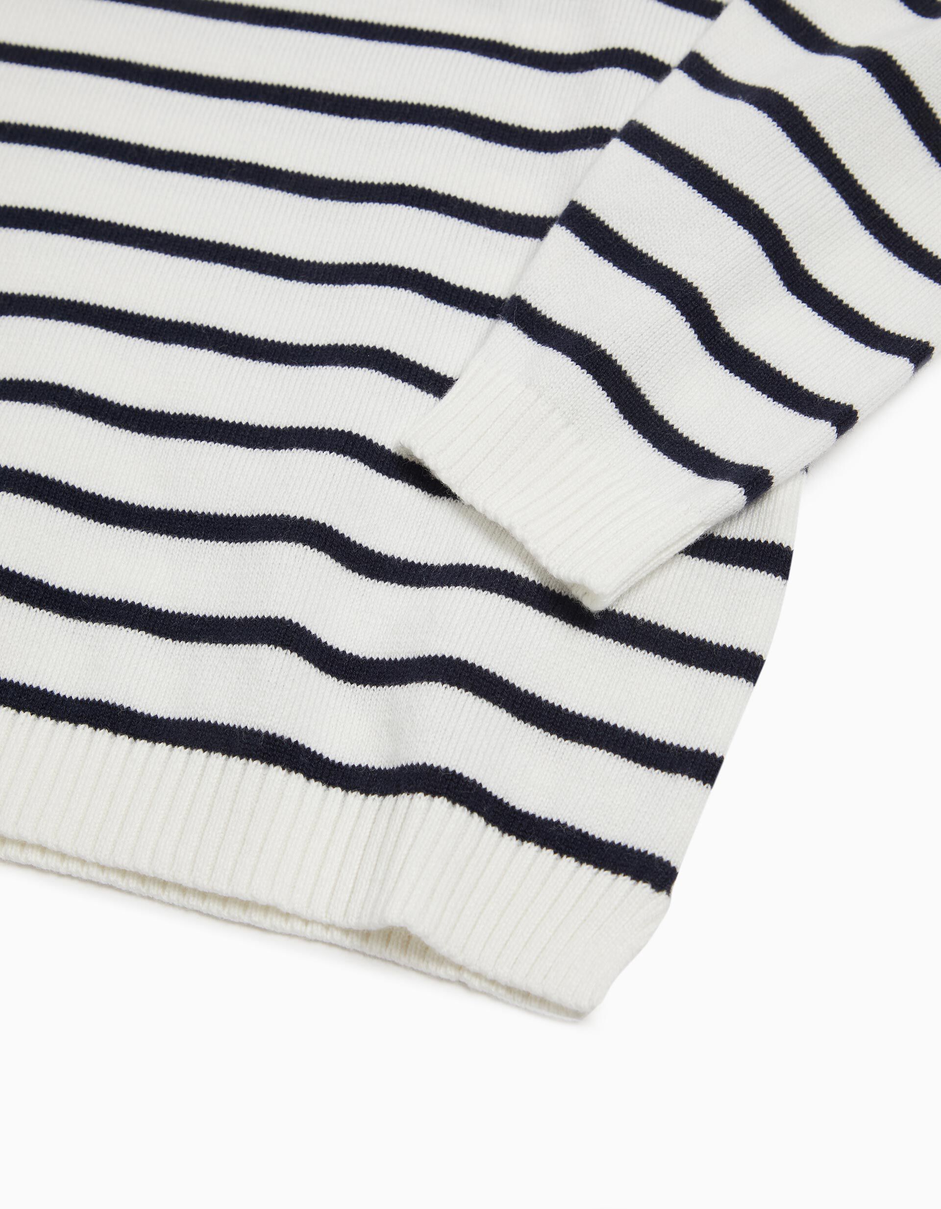 Comprar Online Camisola de Malha Riscas, Menina, Branco