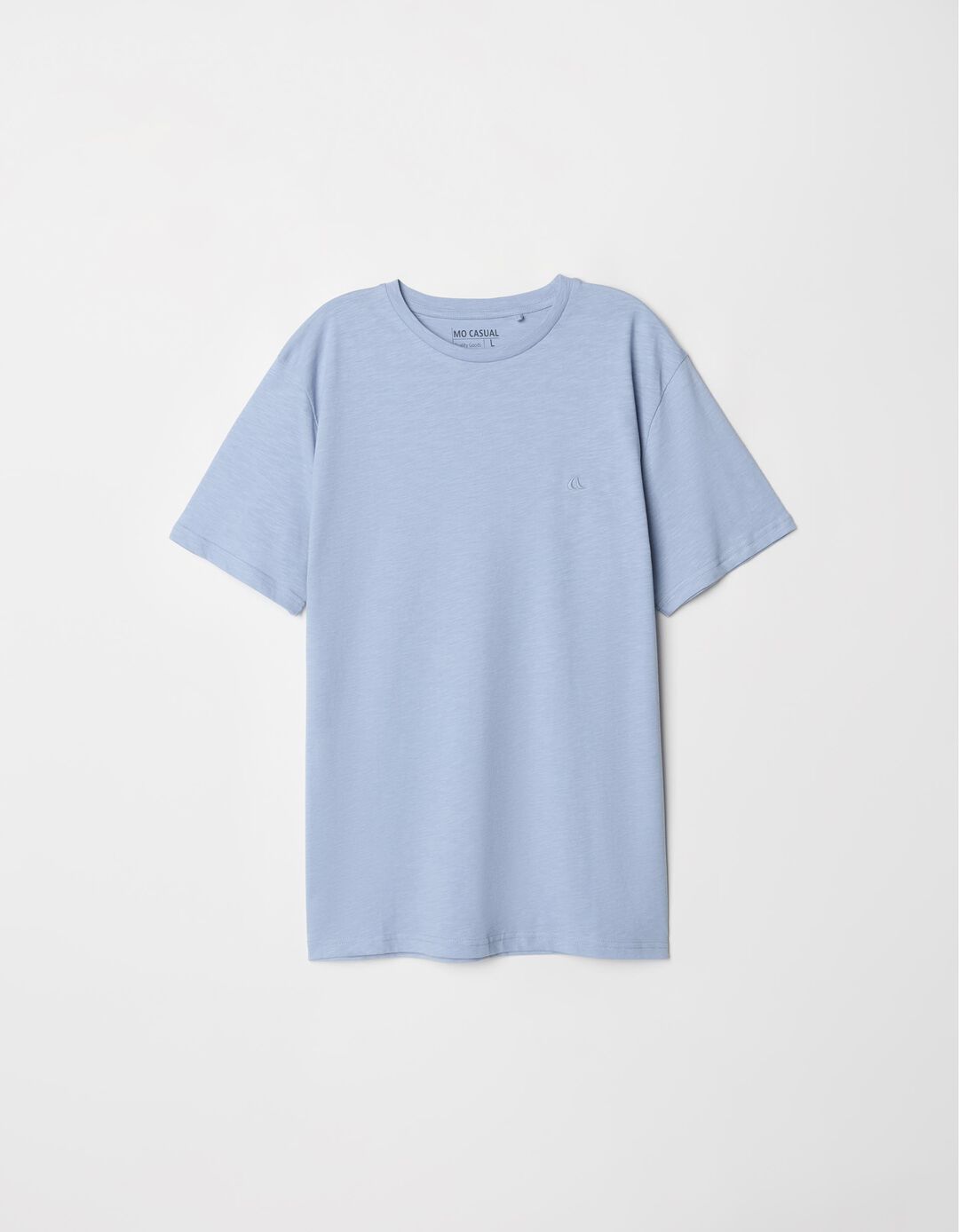 T-shirt Slub, Homem, Azul Claro