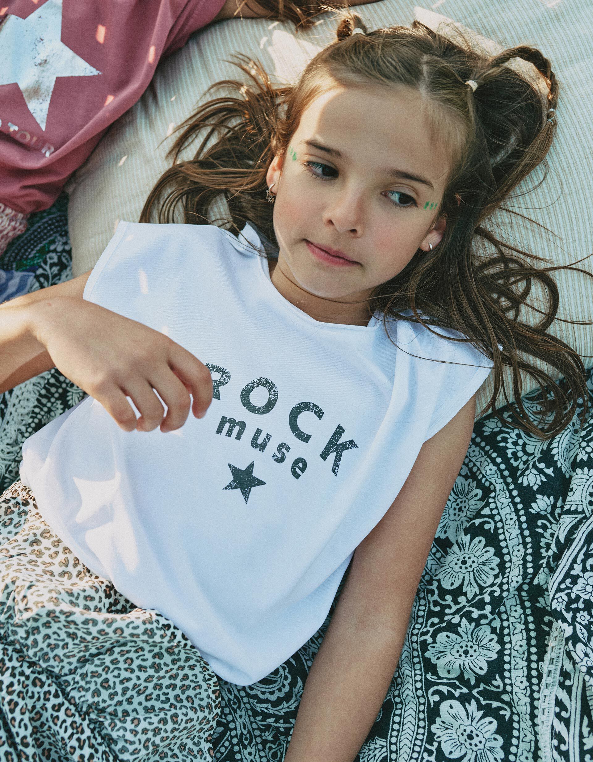 Comprar Online T-shirt Estampada, Menina, Branco