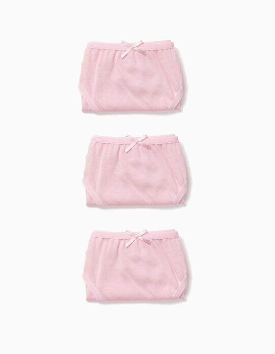 Pack of 3 Pink Briefs with Little Bow
