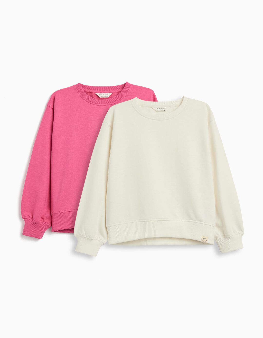 Pack 2 Sweatshirts de Felpa, Menina, Branco