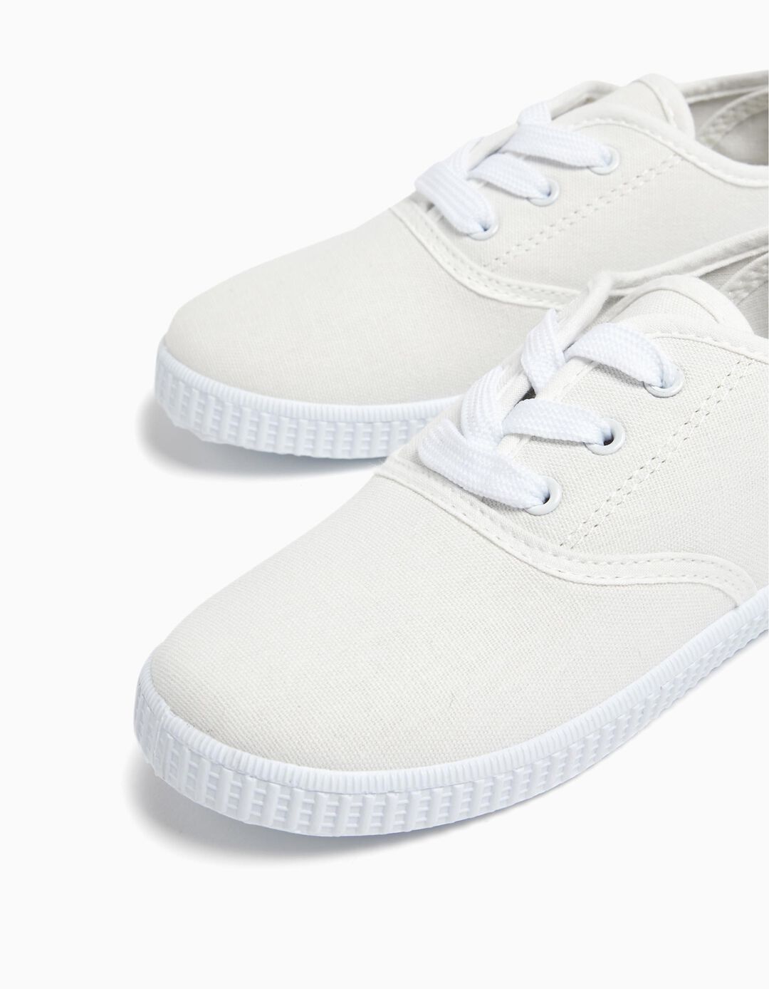 Canvas Sneakers, Girl, White