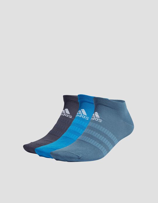 Adidas' Short Socks 3 Pairs Pack, Men, Blue
