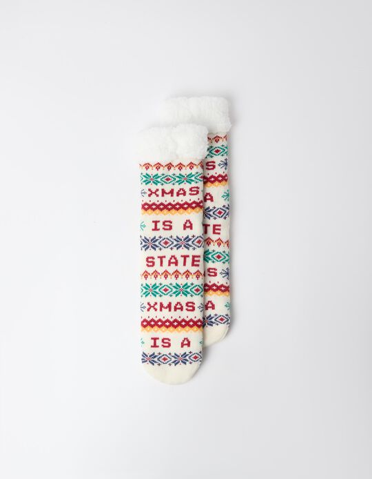 Comprar Online Par De Meias De Natal, Homem, Branco