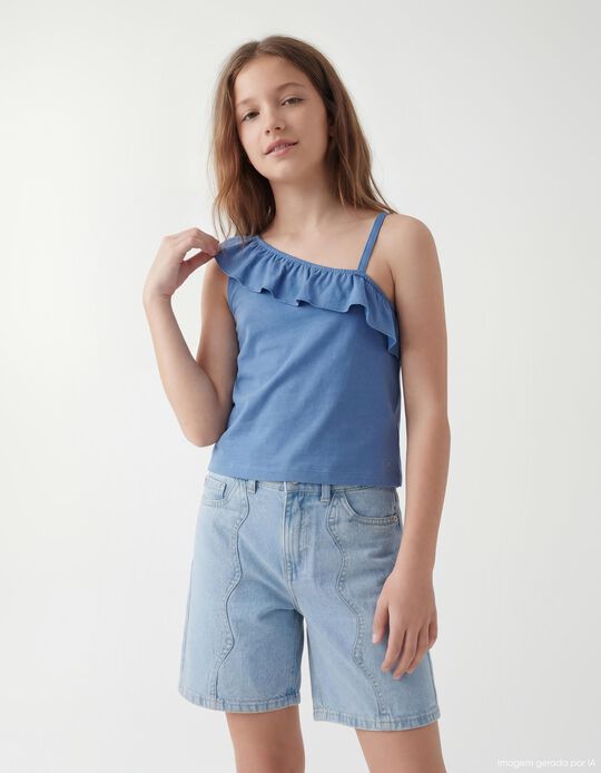 Comprar Online Top Folho, Menina, Azul