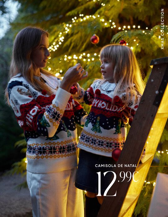 Christmas' Knitted Jumper, Girls, Multicolour