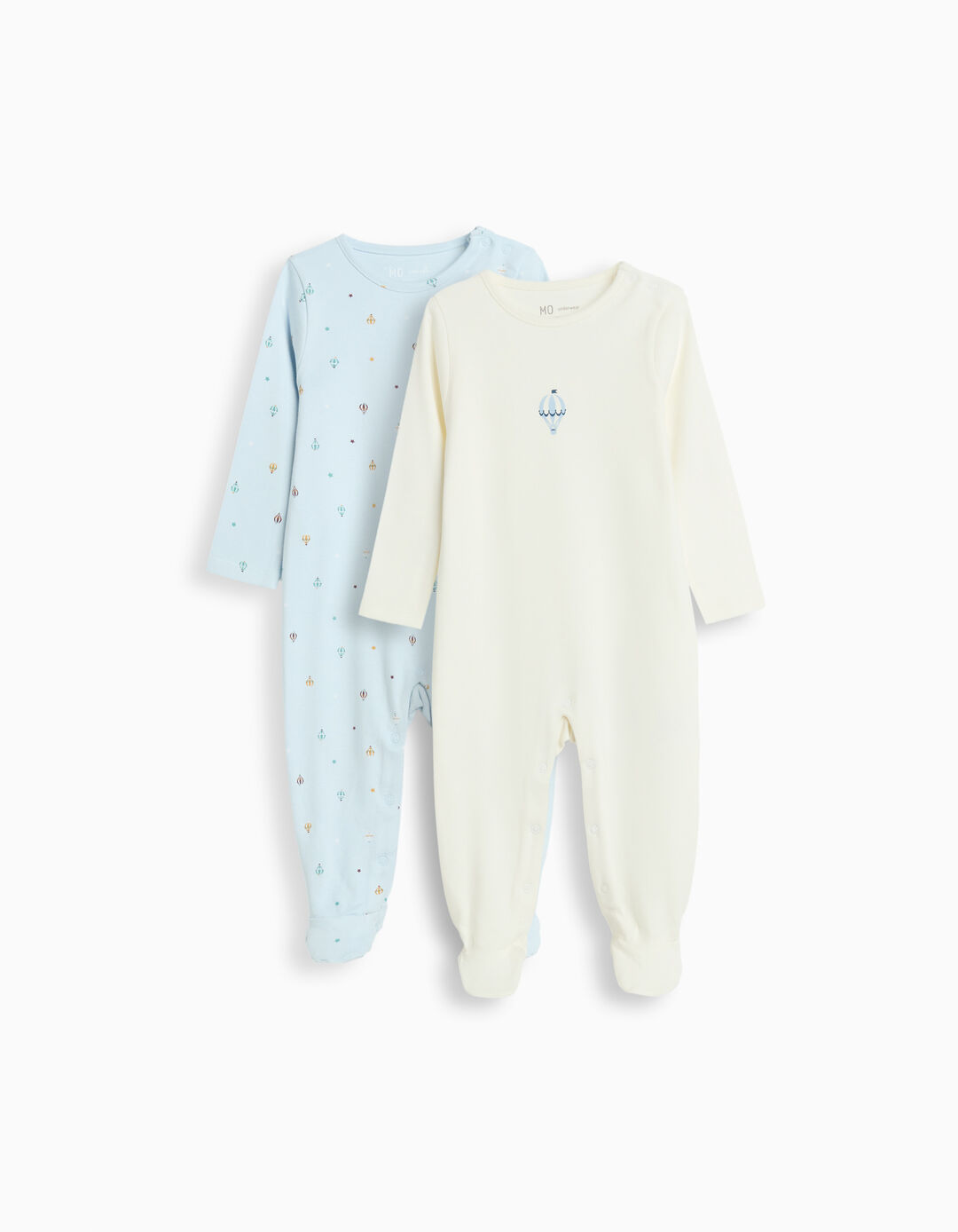 Pack 2 Babygrows, Rec&eacute;m-Nascido, Branco