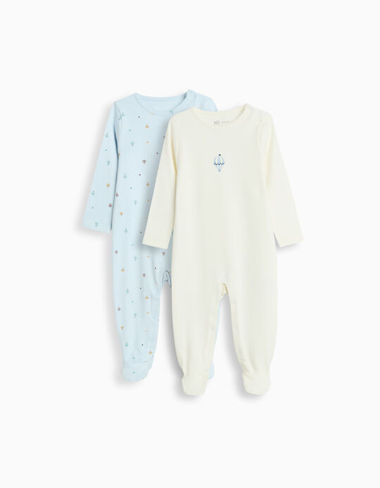 Comprar Online Pack 2 Babygrows, Rec&eacute;m-Nascido, Branco