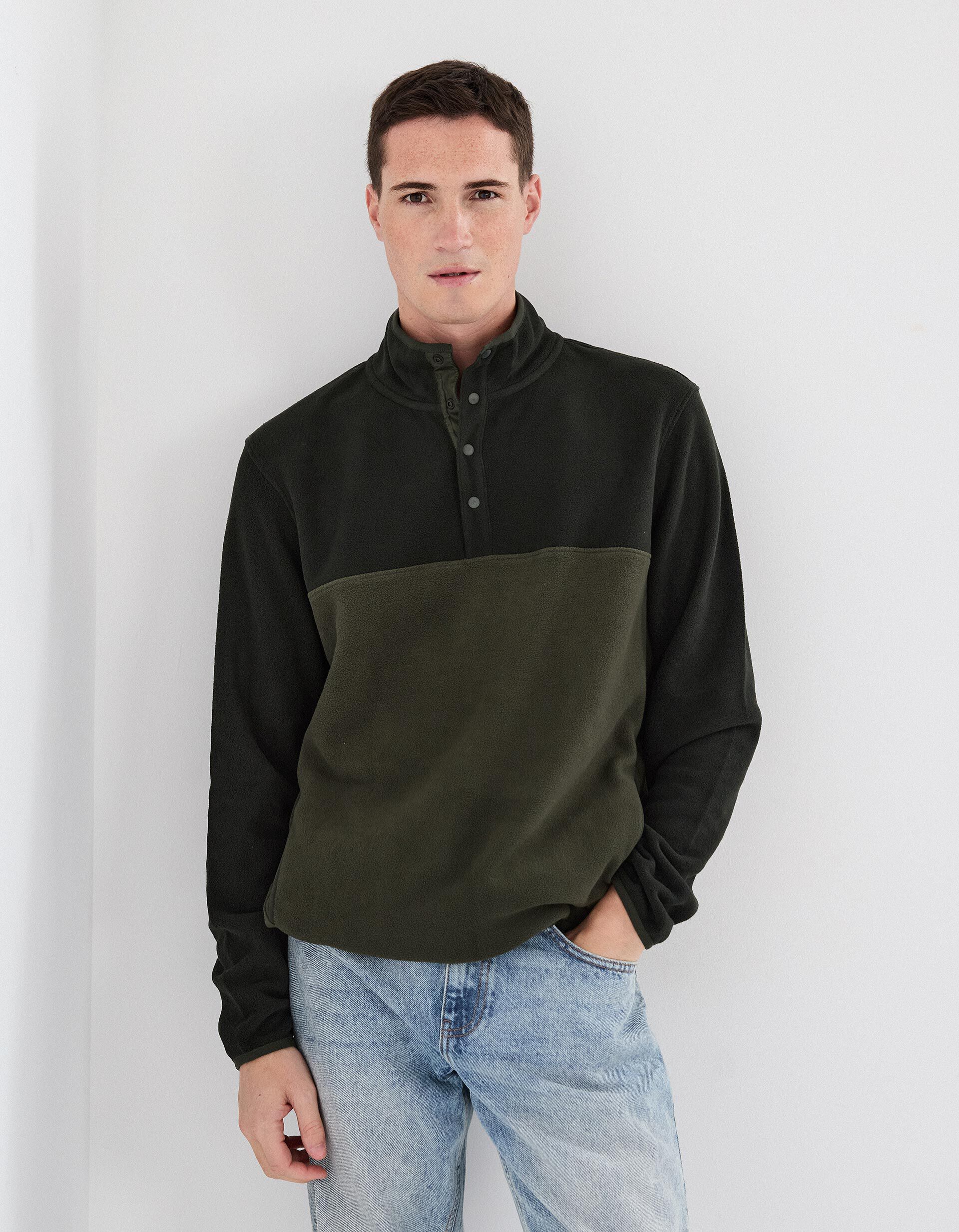 Comprar Online Camisola Polar, Homem, Verde Escuro