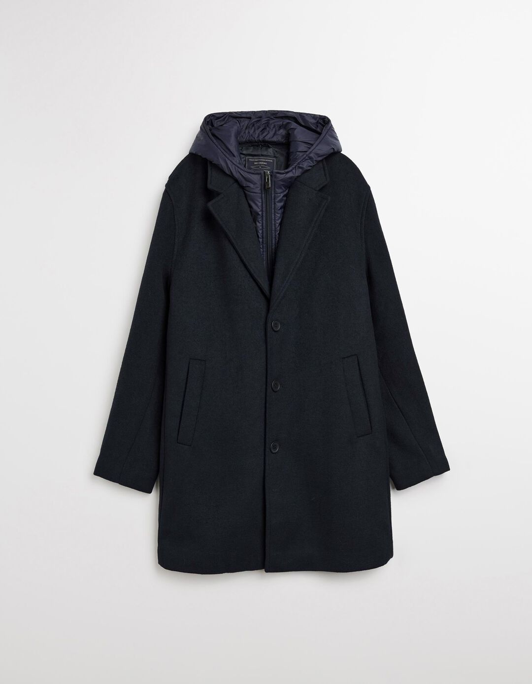 Sobretudo com Capuz, Homem, Azul Escuro