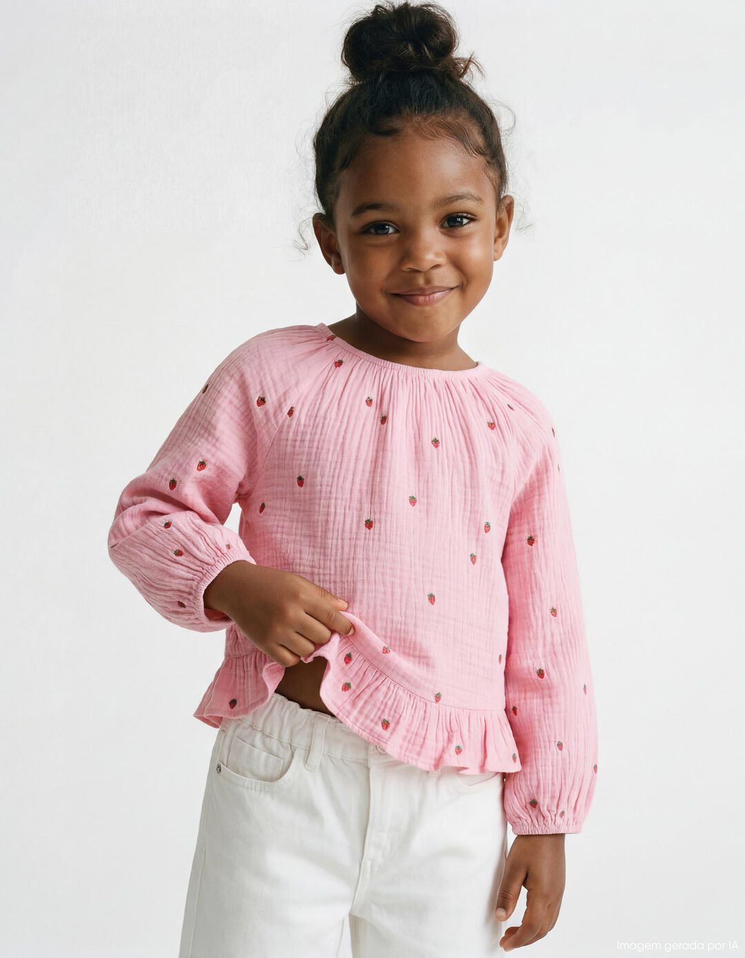 Blusa, Menina, Rosa