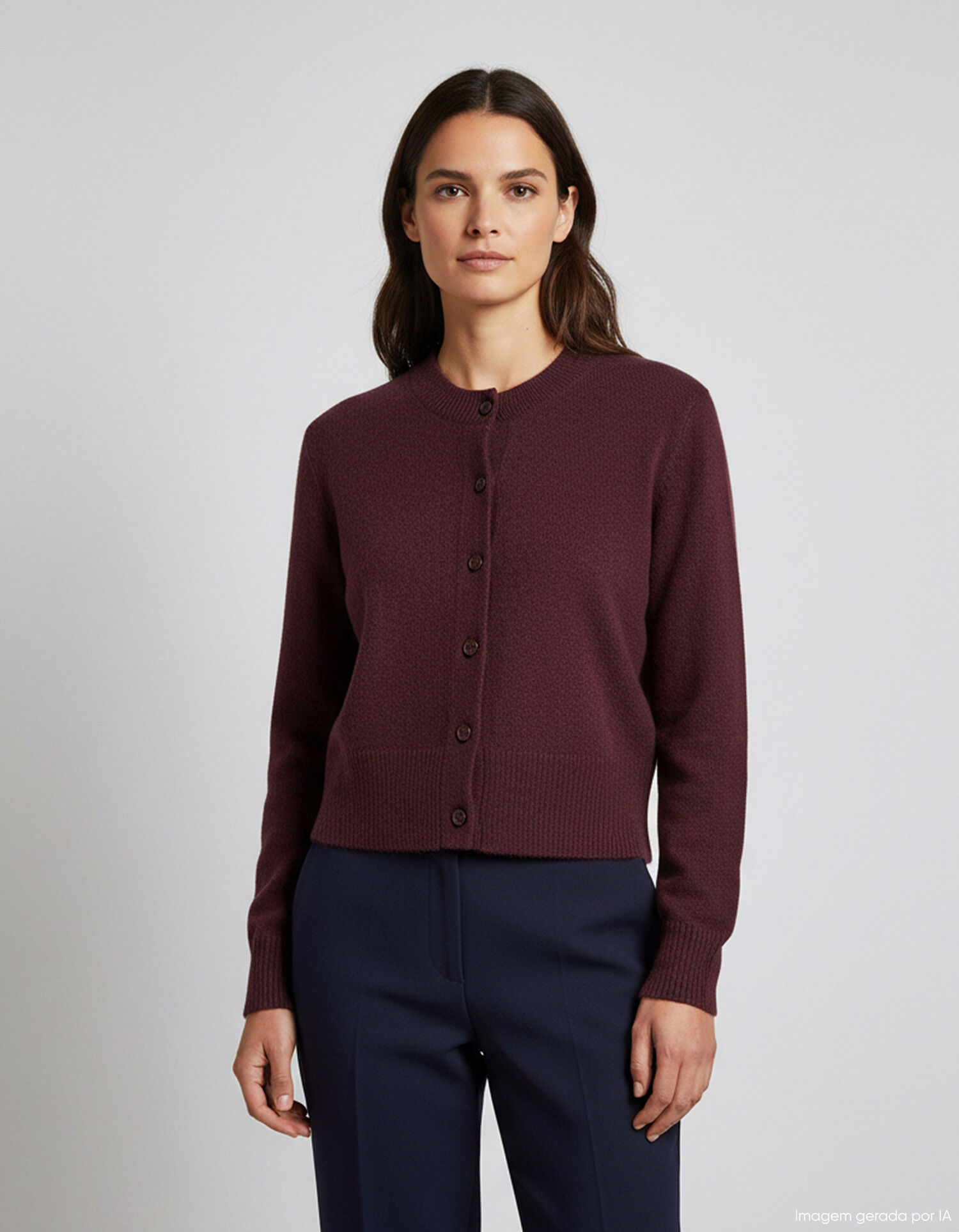 Comprar Online Casaco de Malha, Mulher, Vermelho Escuro