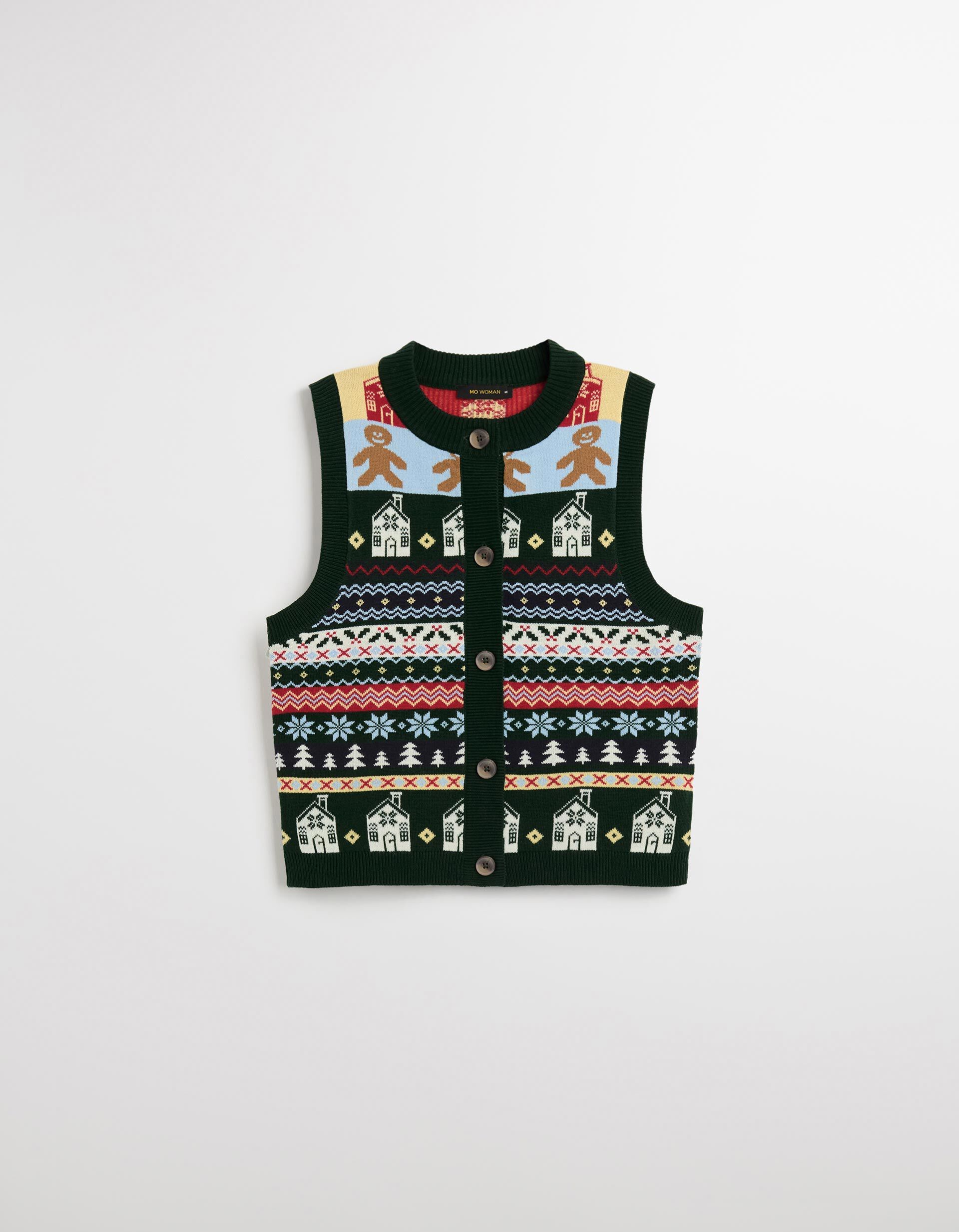 Comprar Online Colete Malha Natal, Mulher, Verde Escuro