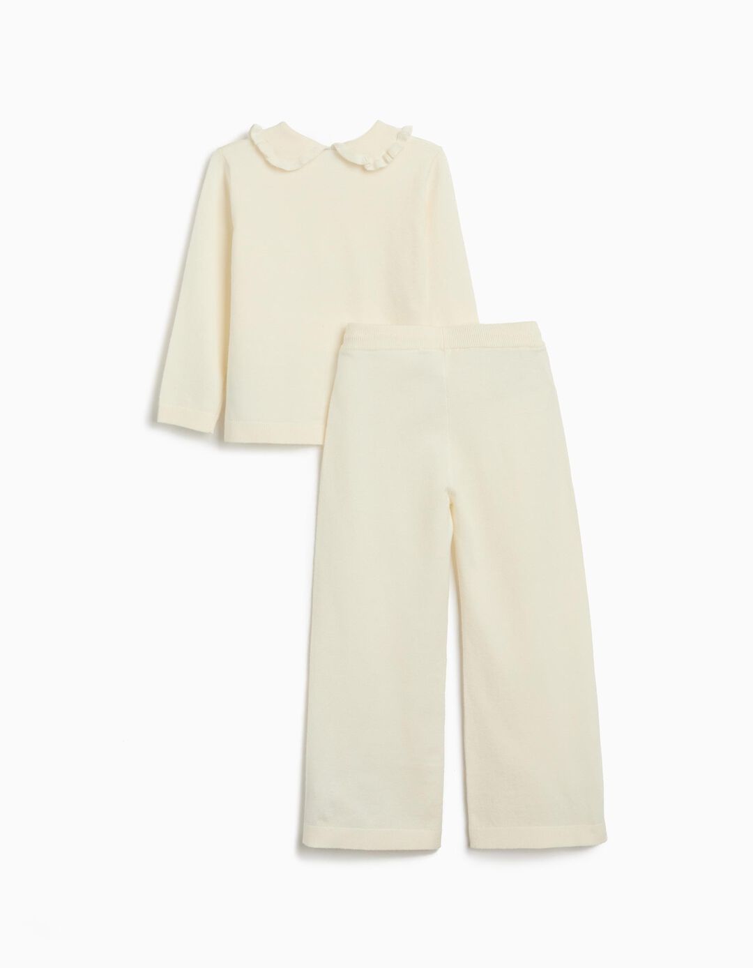 Conjunto Camisola e Calças, Menina, Branco