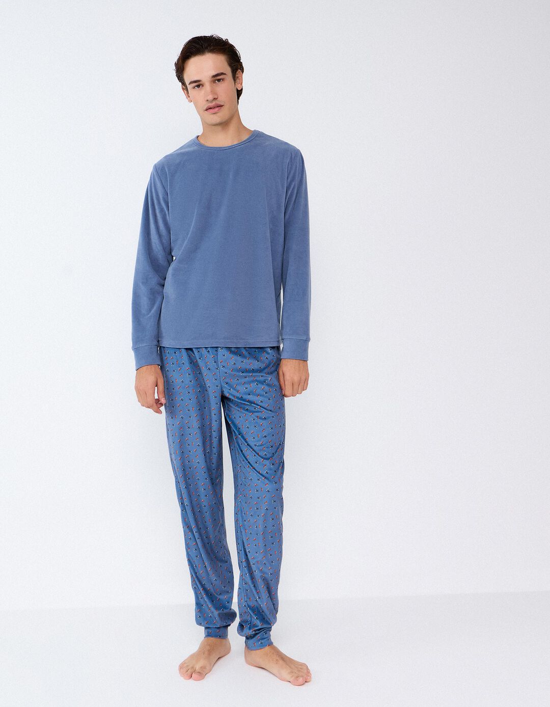 Pijama De Veludo, Homem, Azul