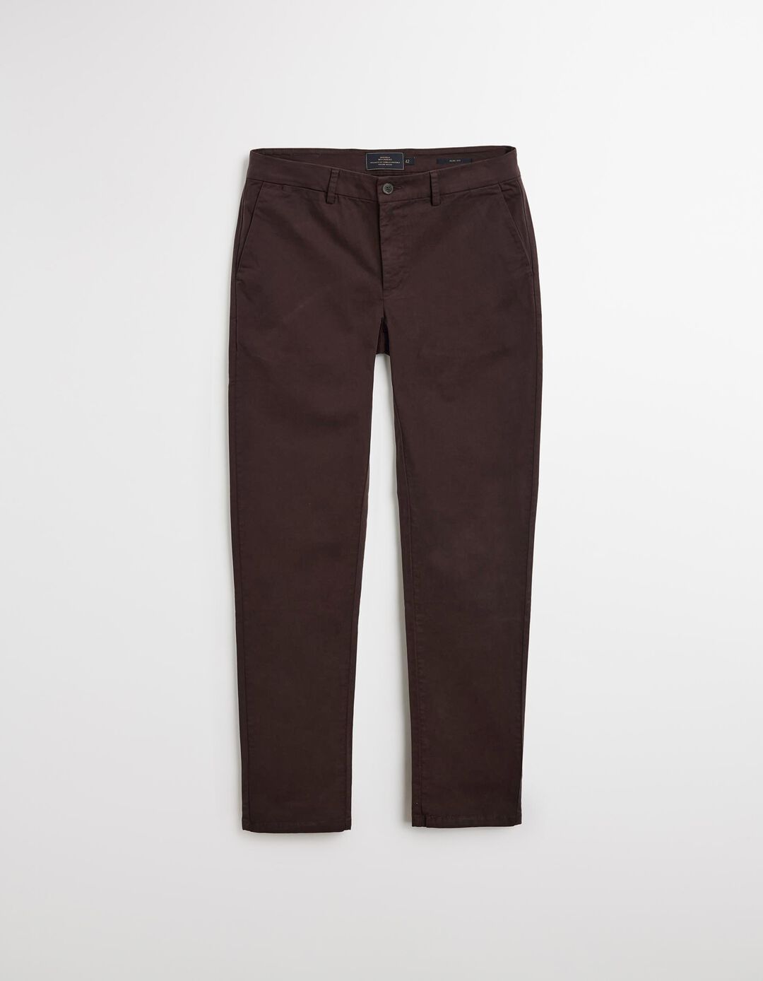 Calças Chino Slim, Homem, Castanho Escuro