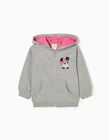 Cotton Hooded Jacket  for Baby Girls 'Minnie', Grey