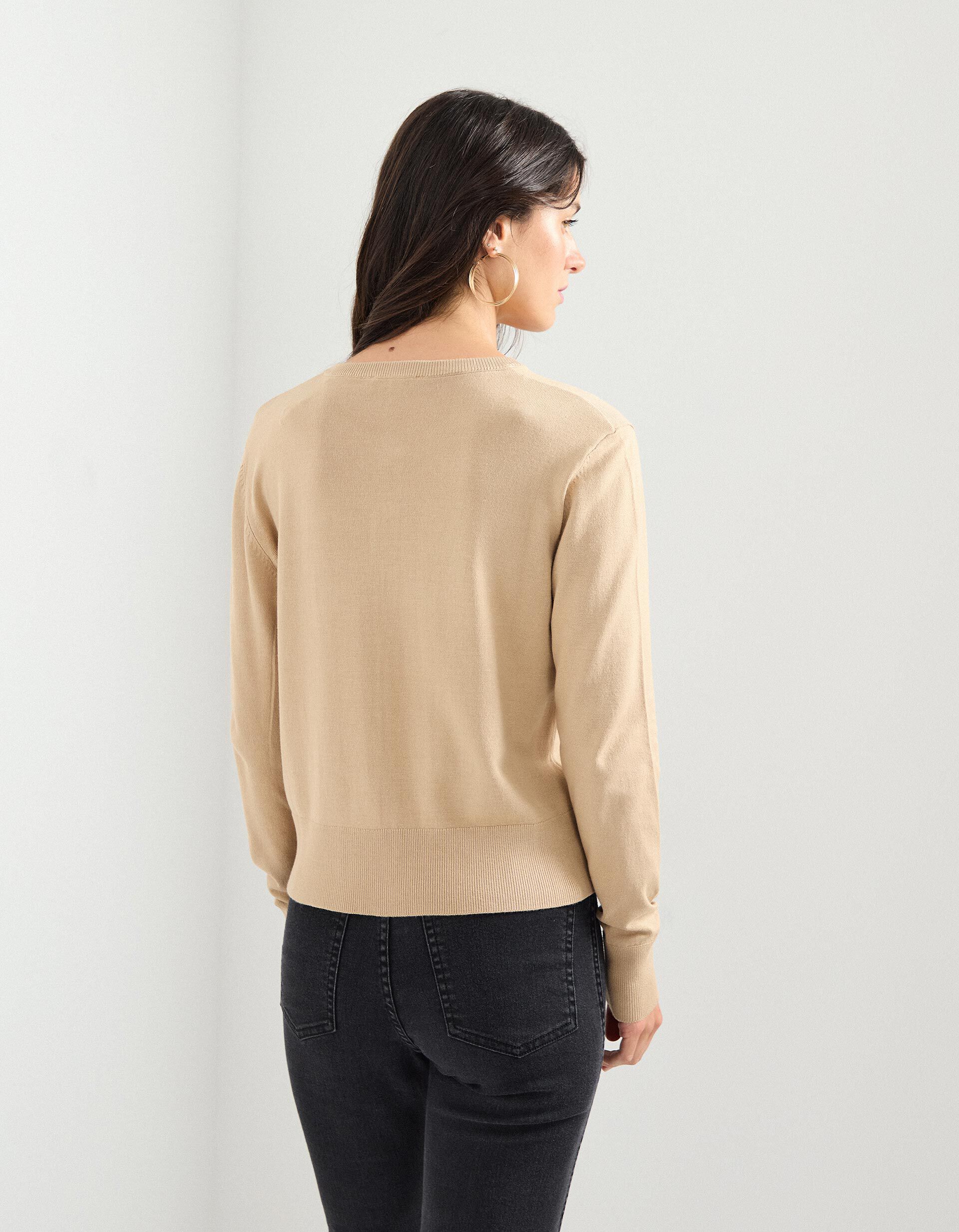 Comprar Online Casaco de Malha, Mulher, Bege