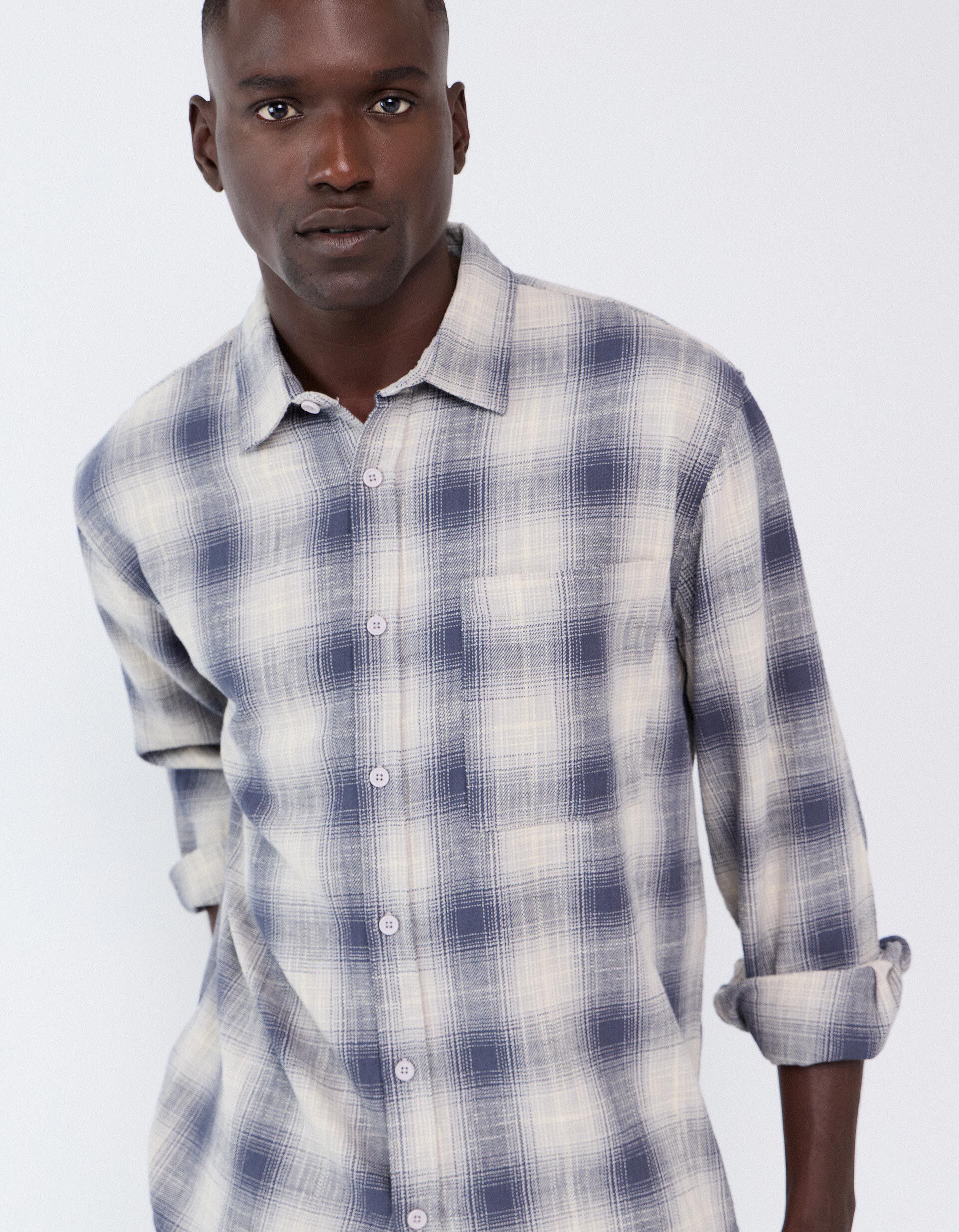 Comprar Online Camisa Aos Quadrados, Homem, Azul