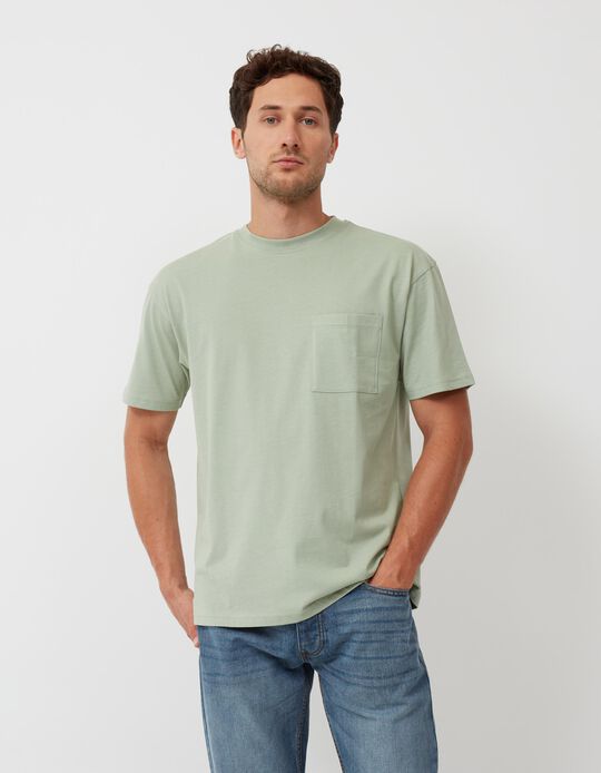 T-shirt, Homem, Verde Claro