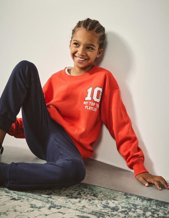Comprar Online Sweatshirt de Felpa, Menino, Laranja Escuro