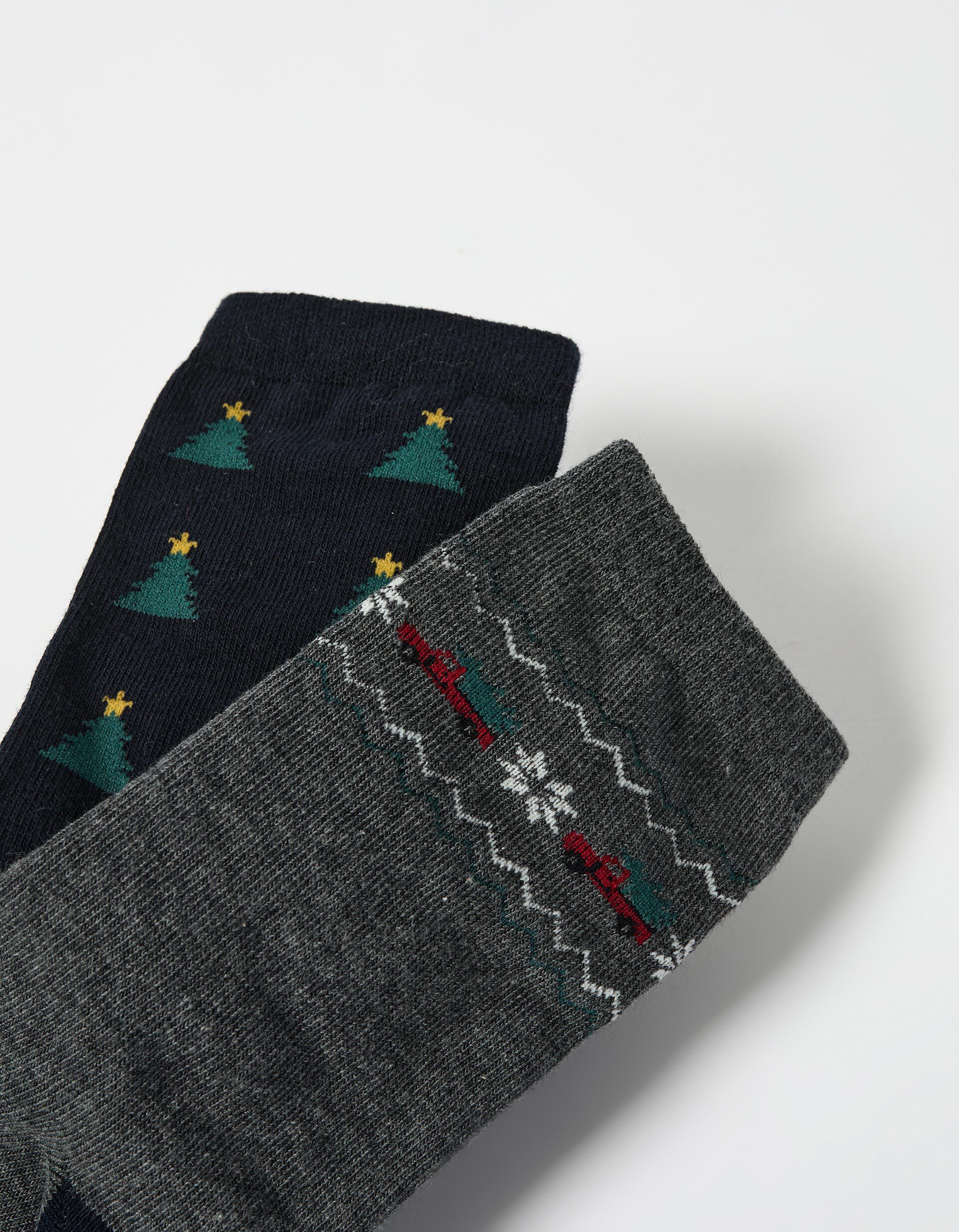 Comprar Online Pack 2 Meias de Natal, Homem, Cinzento 