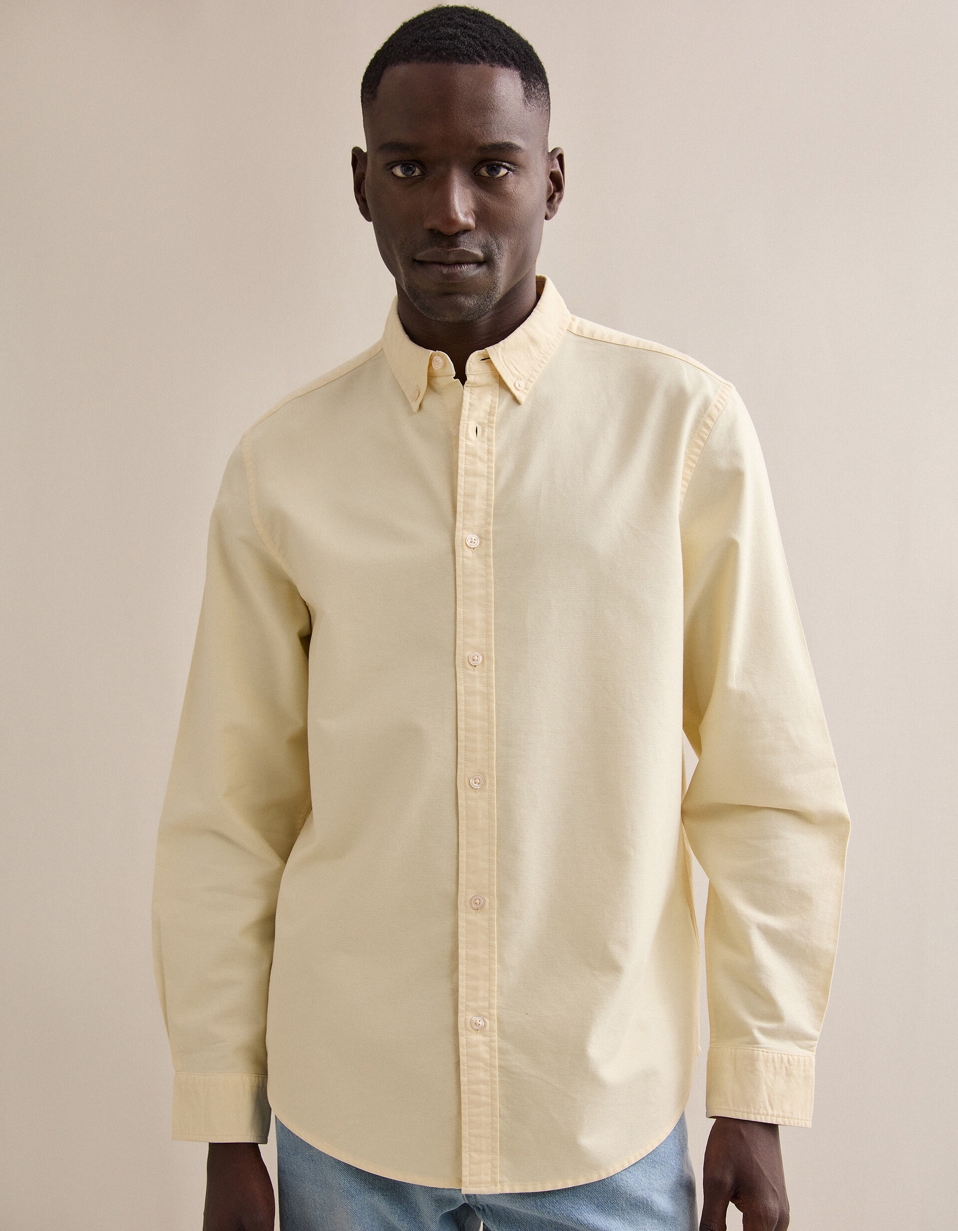 Comprar Online Camisa Oxford, Homem, Amarelo Claro